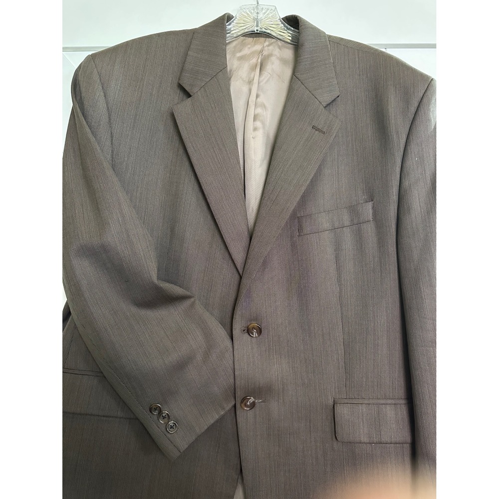 Vintage Lauren Ralph Lauren‎ Men Wool Cashmere Suit Jacket Blazer Sz 44R Brow